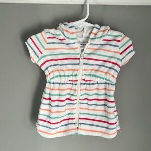 NWOT Carters Rainbow Swim Zip Up Cover Up - 6M